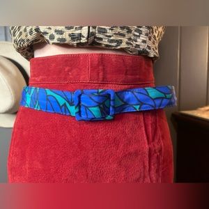 Vintage Hy-Tex Slip Through Belt Green & Blue